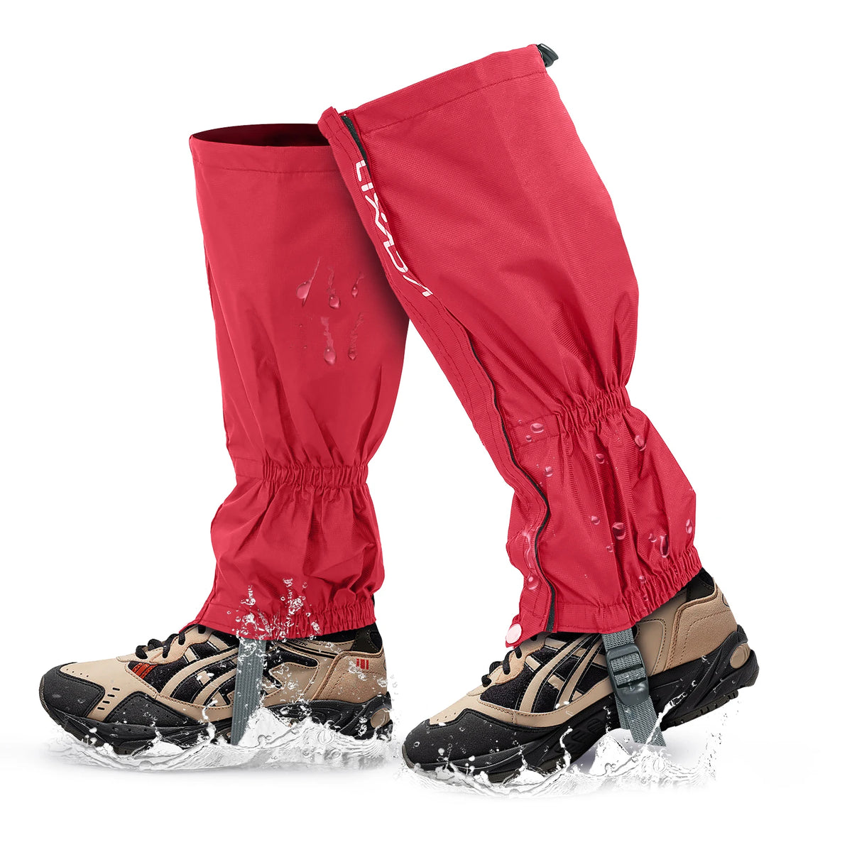Lixada Water-Resistant Zippered Leg Gaiters – Full Length Snow & Hiking Gaiters for Outdoor Sports
