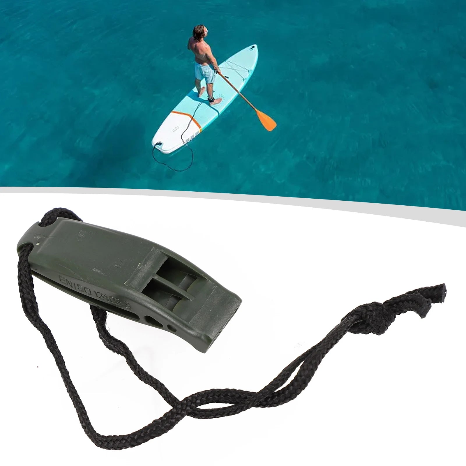 Dual-Frequency Safety Whistle – Pealess, Loud, Waterproof-Ready | Scuba Diving, Kayaking & Emergency Safety | Orange & Black