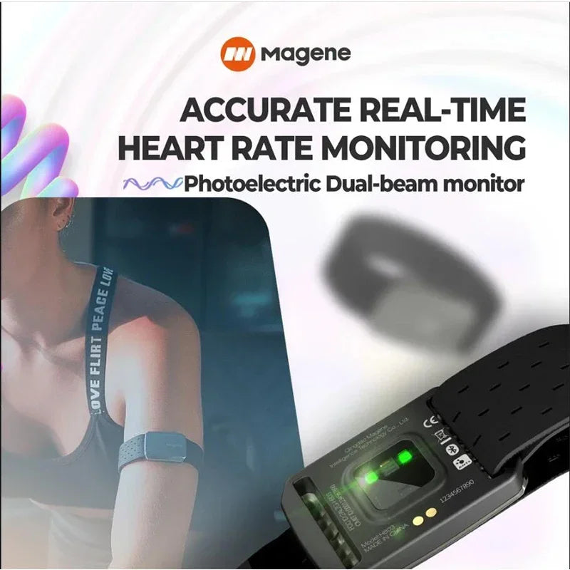 Magene H803 Optical Arm Heart Rate Monitor – Dual Mode ANT+ & Bluetooth Armband Sensor for Running, Cycling & Health Tracking | RUNGEAR