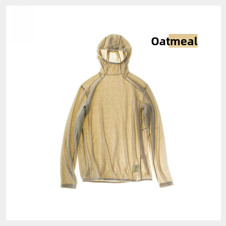 TANKE Men's Fleece Sports Hoodie | Lightweight Layering for Outdoor & Running