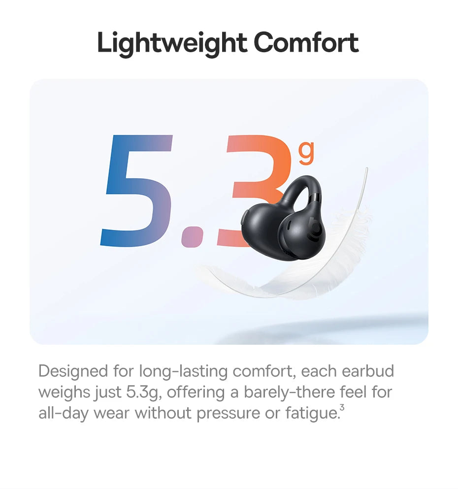 Running Tech Gear: Baseus BC1 Ear Clip Earbuds, Open Ear Wireless Earphones, Bluetooth 6.0 Clip On, 4-Mic Super Bass IP55 / Rungear