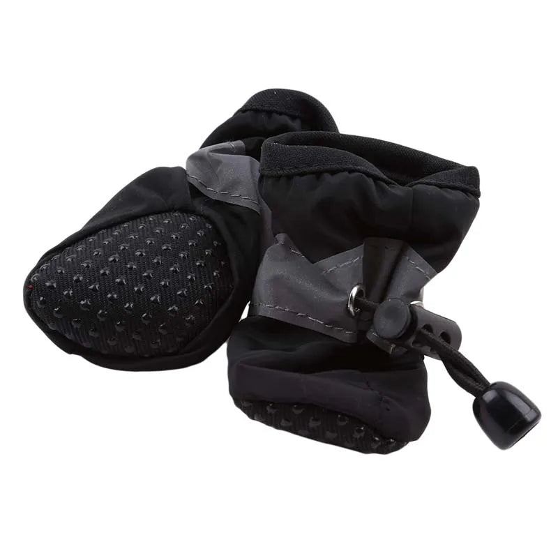 Warm Anti-Slip Cotton Dog Shoes & Socks | Thick Protective Boots for Small Dogs & Cats | Set of 4 | RUNGEAR