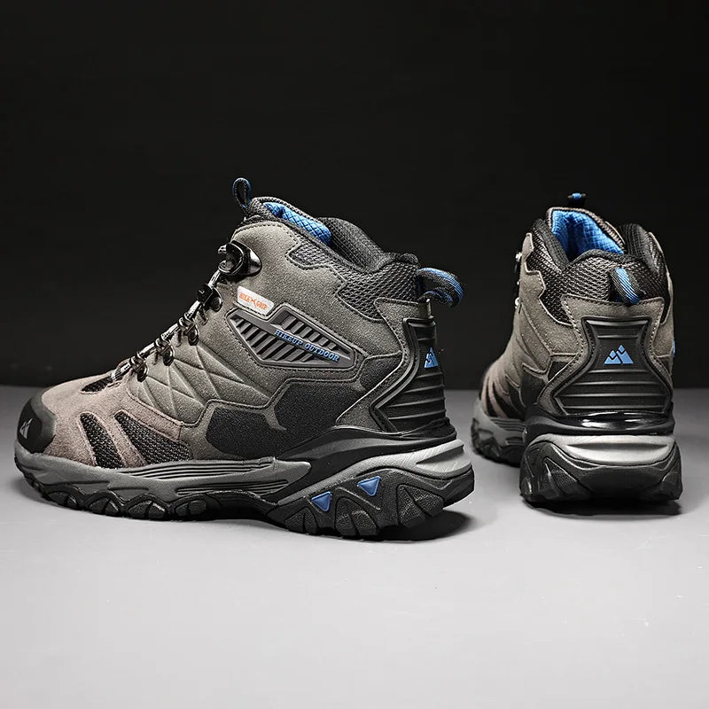 Men's Hiking Shoes: Winter Resistant, Suede, High-Top Hiking Boots / Rungear