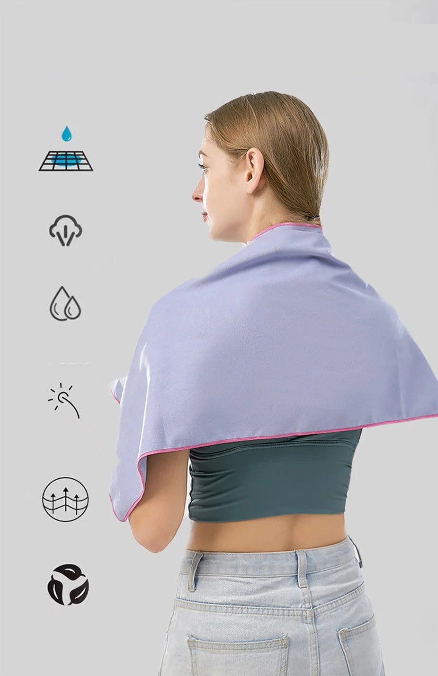 Microfibre Sports Towel | Quick-Dry, Sweat-Absorbent | 40×80cm | RUNGEAR