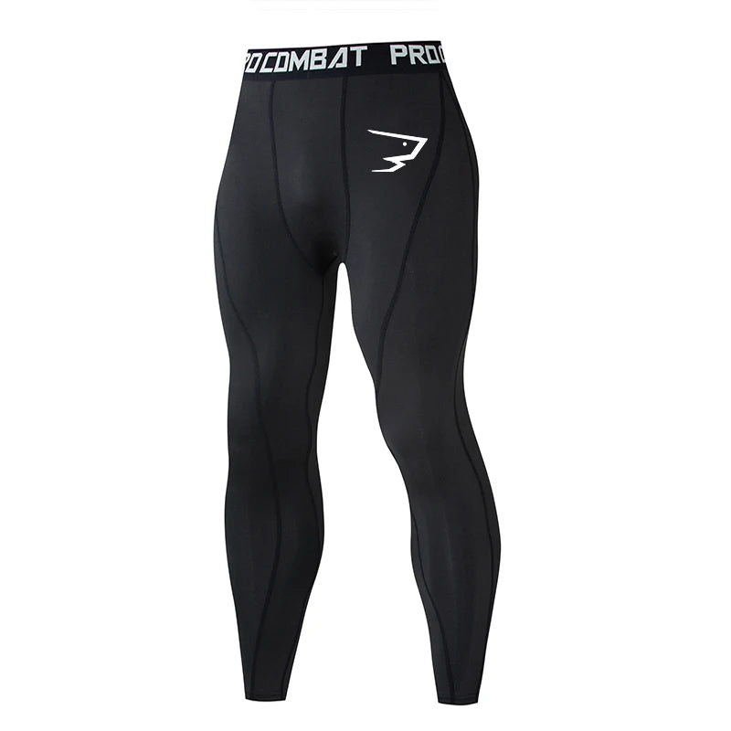 Men's Compression Running Tights | Quick-Dry Sports Leggings for Training & Gym
