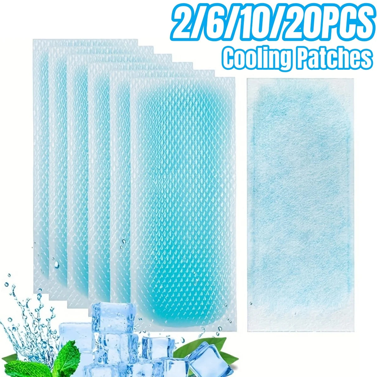 Recovery Gear Accessories: 2PC Physical Cooling Gel Pads Summer Heatstroke and Pain Relief / Rungear