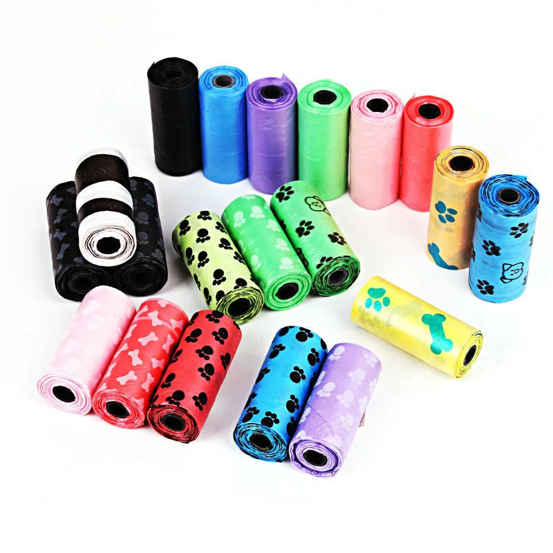 Biodegradable Dog Poop Bags – Colourful Rolls (1 or 3 Pack)