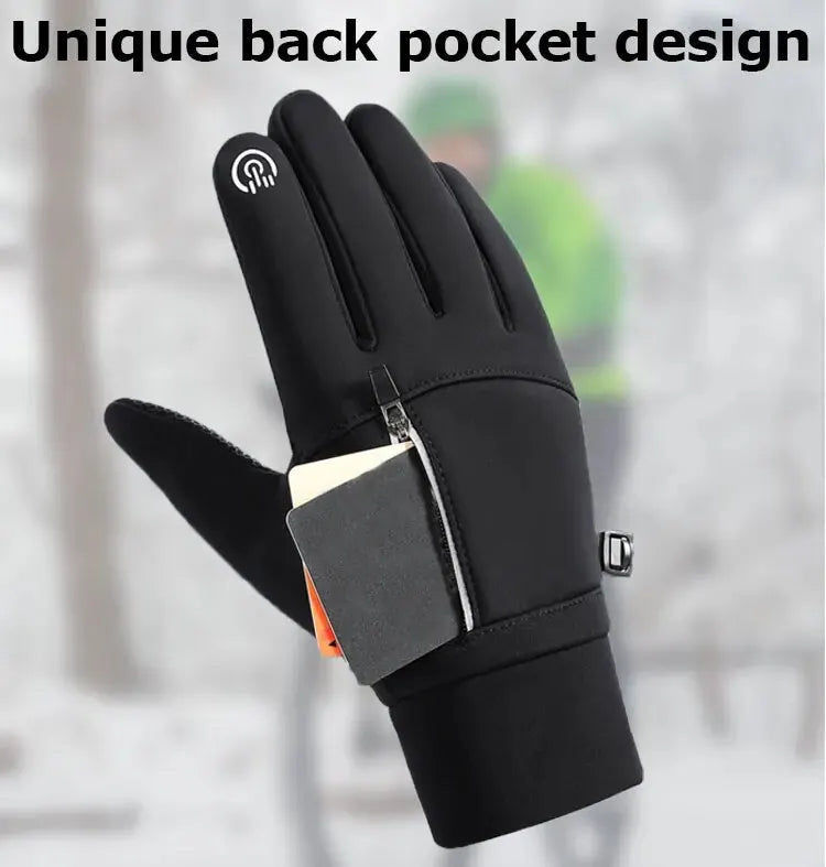 Thermal Waterproof Running Gloves | Touch Screen, Anti-Slip & Wrist Zip | Unisex | RUNGEAR