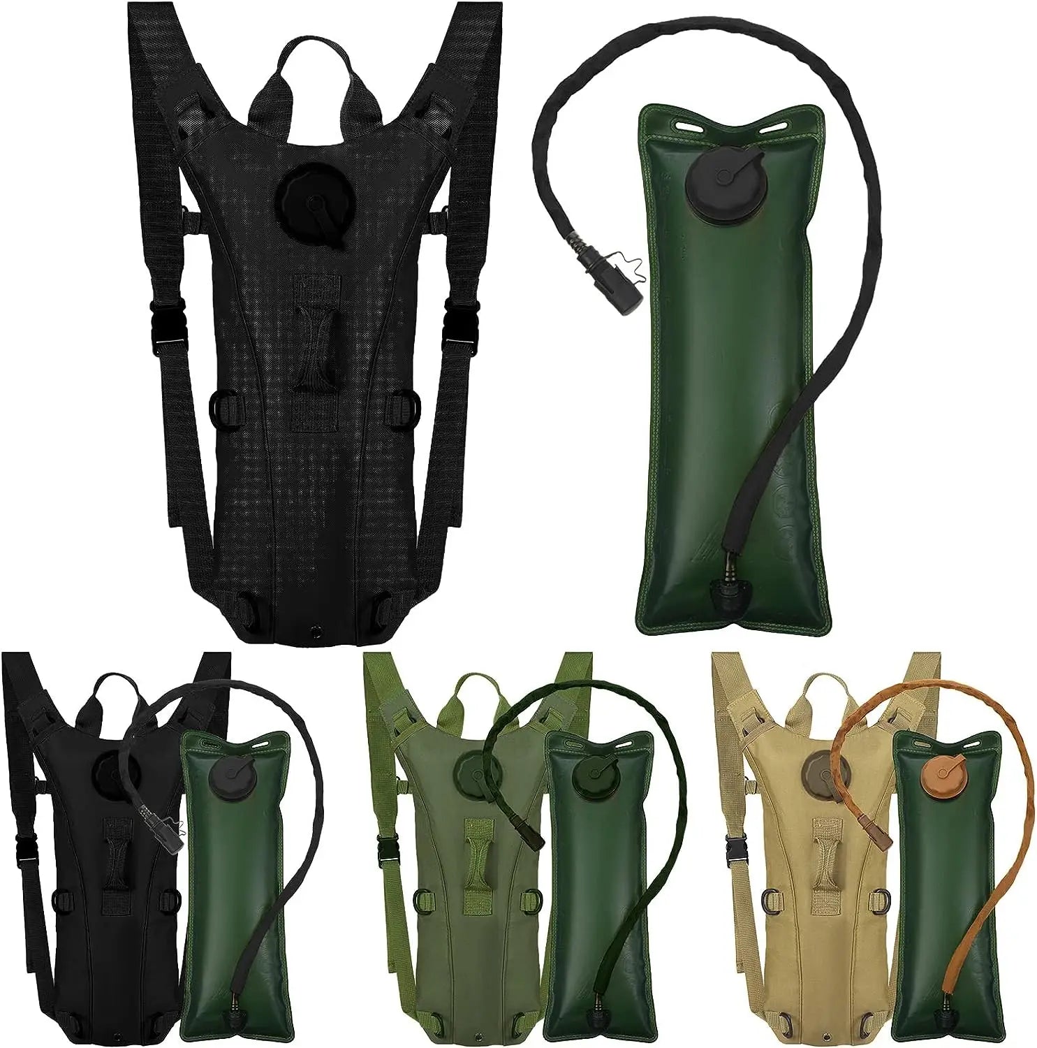 Hydration Pack Gear: Waterproof, Nylon Water Bag with 3L Bladder for Hiking, Cycling, Climbing, Running / Rungear