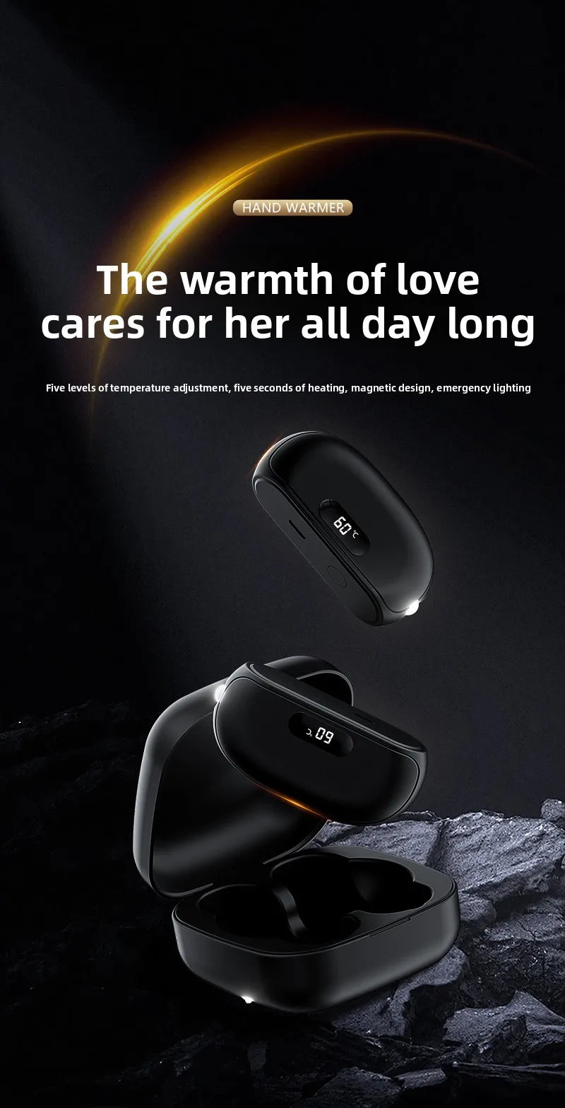 Magnetic Detachable Rechargeable Hand Warmer — 2-in-1 Mini Heat Pack | Up to 6 Hours