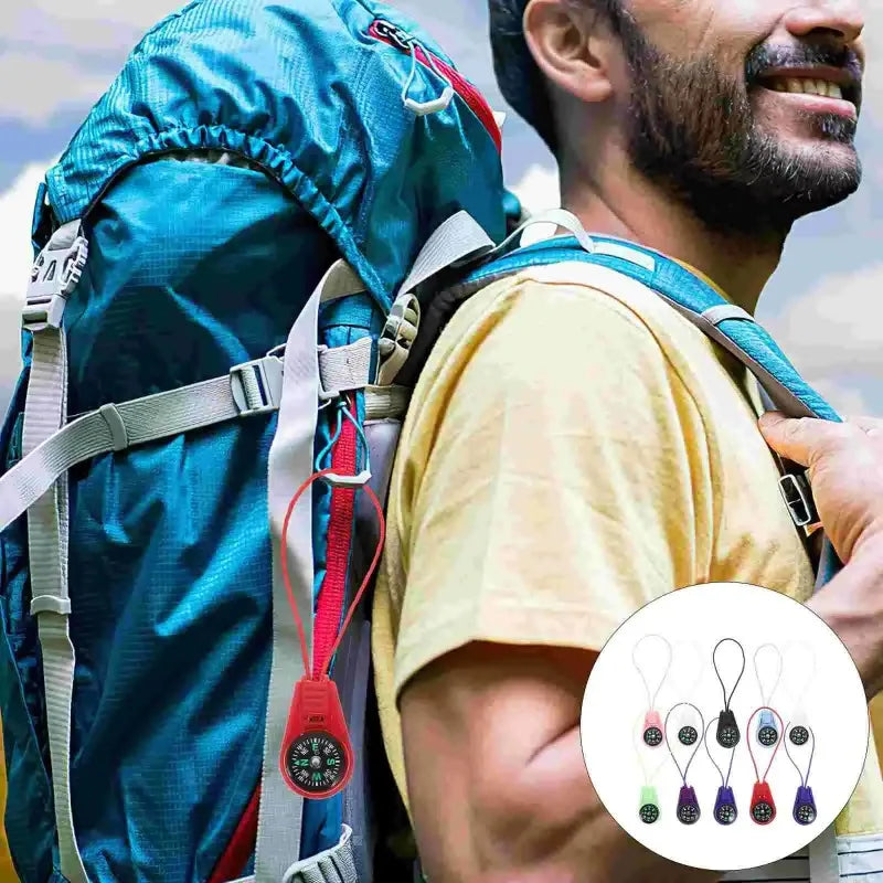 Running Trail Gear: Portable Navigation Pendant Mini Hiking Compass ABS For Outdoors / Rungear