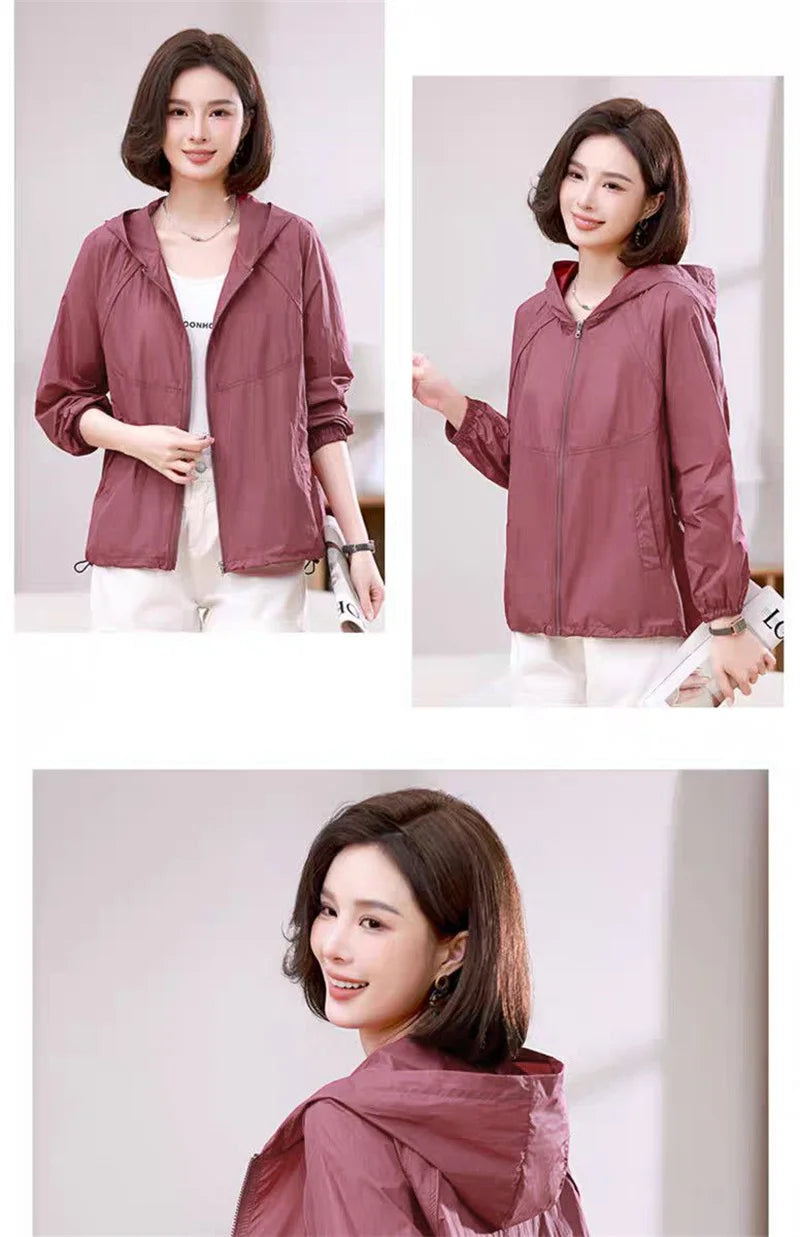 Women's Lightweight Jackets: Thin, Breathable, Sun-Protective Summer Sports Outwear Jacket / Rungear