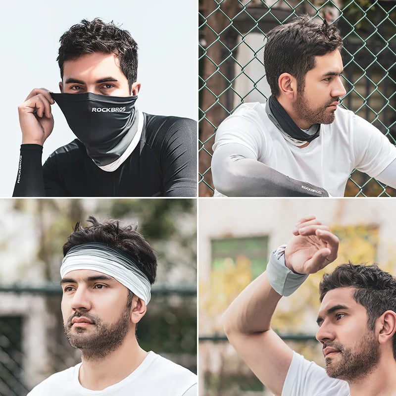 ROCKBROS Ice Silk Neck Gaiter – UV Protection, Unisex Running & Cycling | RUNGEAR