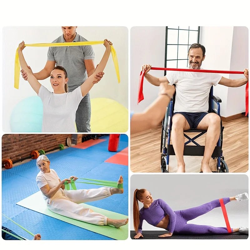 Flat Elastic Stretch Resistance Bands | Physical Therapy, Pilates & Strength Training | RUNGEAR