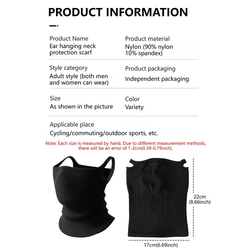 Winter Hat Accessories: KoKossi Windproof, Breathable, Ear Hanging Neck Protection Face Cover for Outdoor Sports / Rungear