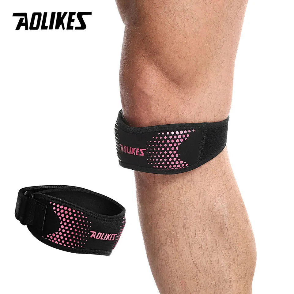 AOLIKES Adjustable Knee Brace – Patella Stabilizer for Pain Relief & Sports Support