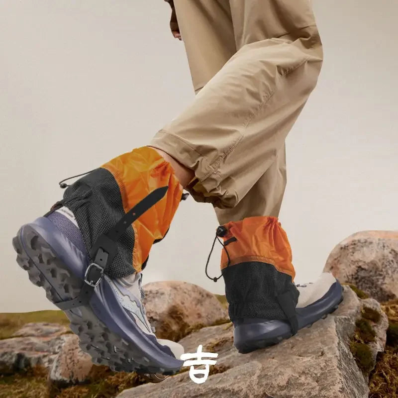 Lightweight Waterproof Ankle Gaiters With Reflective Strips For Hiking Mountaineering