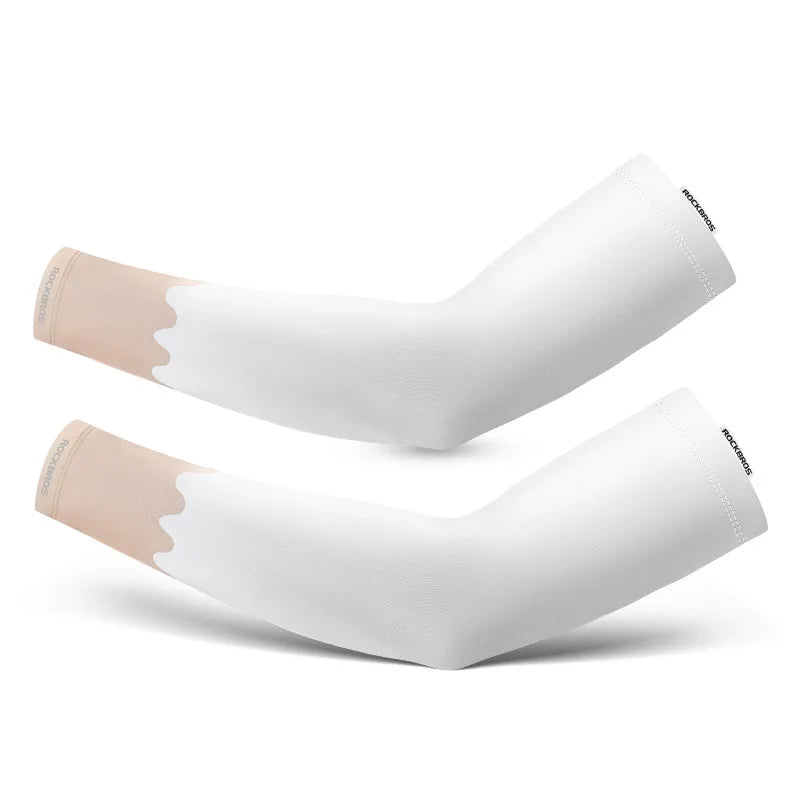 Compression Apparel Gear: ROCKBROS Breathable, Quick-Dry UV Protection Ice Fabric Sports Arm Sleeves / Rungear