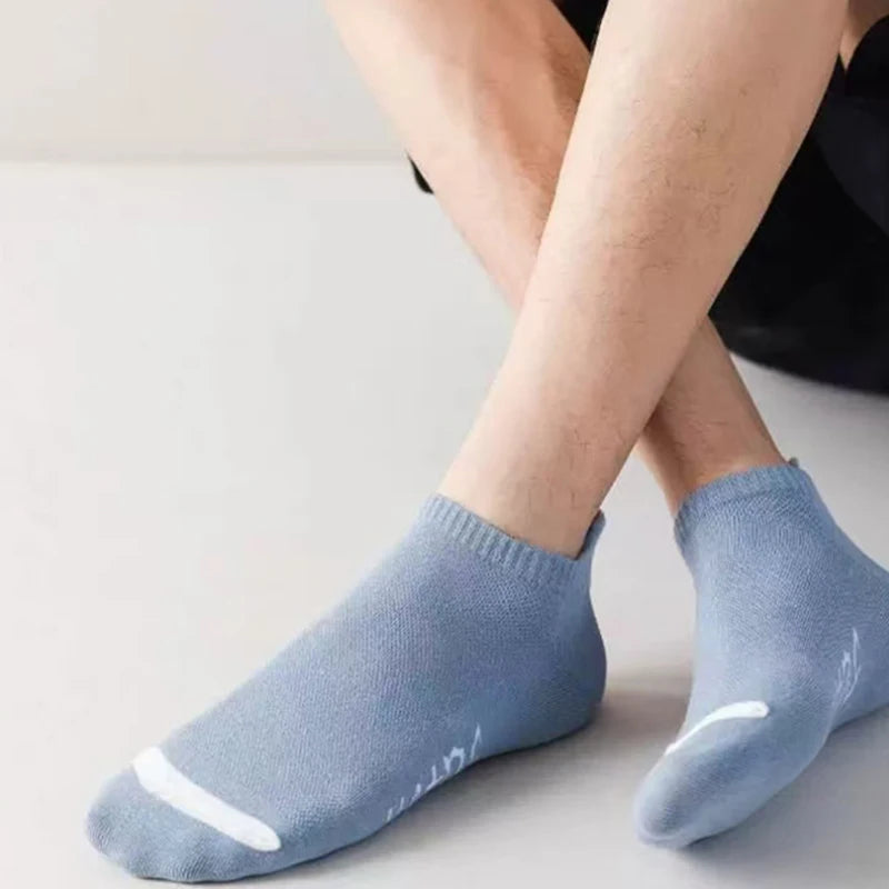 Men's Colourful Ankle Socks | Breathable, Deodorising, Low-Cut — 5 or 10 Pair Pack