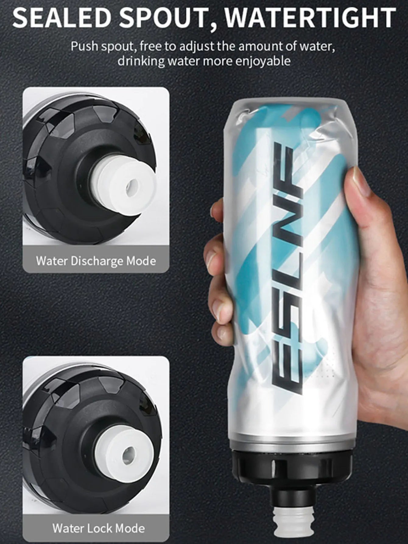 RUNGEAR 610ml Insulated Cycling Water Bottle | Squeeze Bottle for MTB, Road Bike & Outdoor Sport