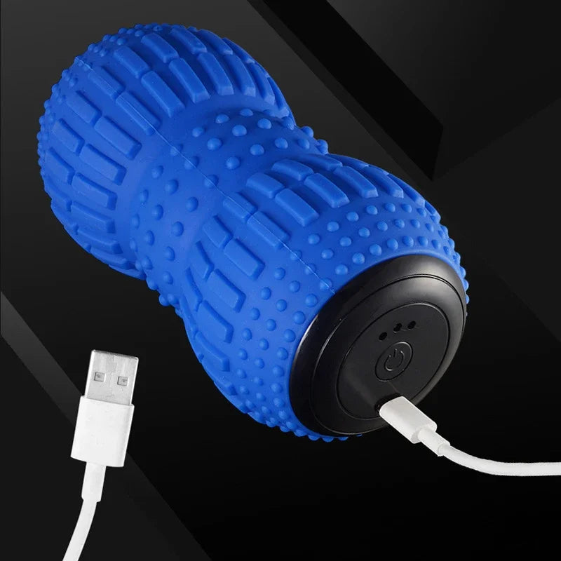 Rechargeable Peanut Fascia Massage Ball – Electric Point Massage for Legs, Shoulders, Neck & Waist Relief