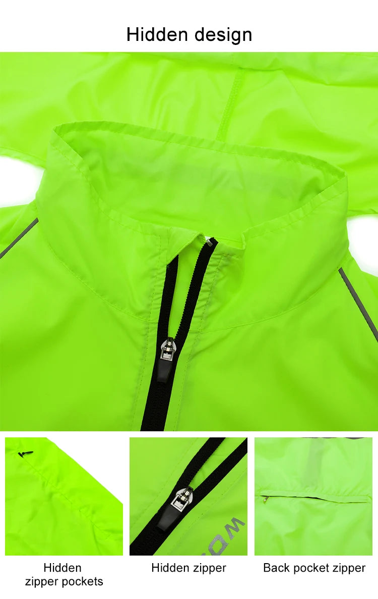 WOSAWE Men's Packable Reflective Windproof Windbreaker Jacket