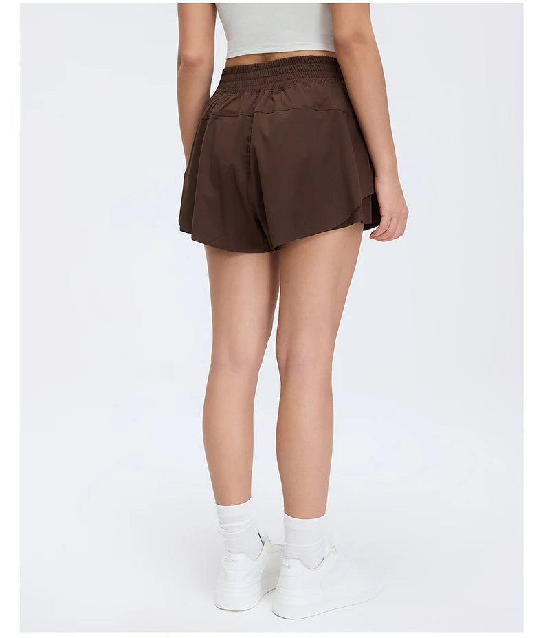 Women's 2-in-1 High-Waist Quick-Dry Running Shorts