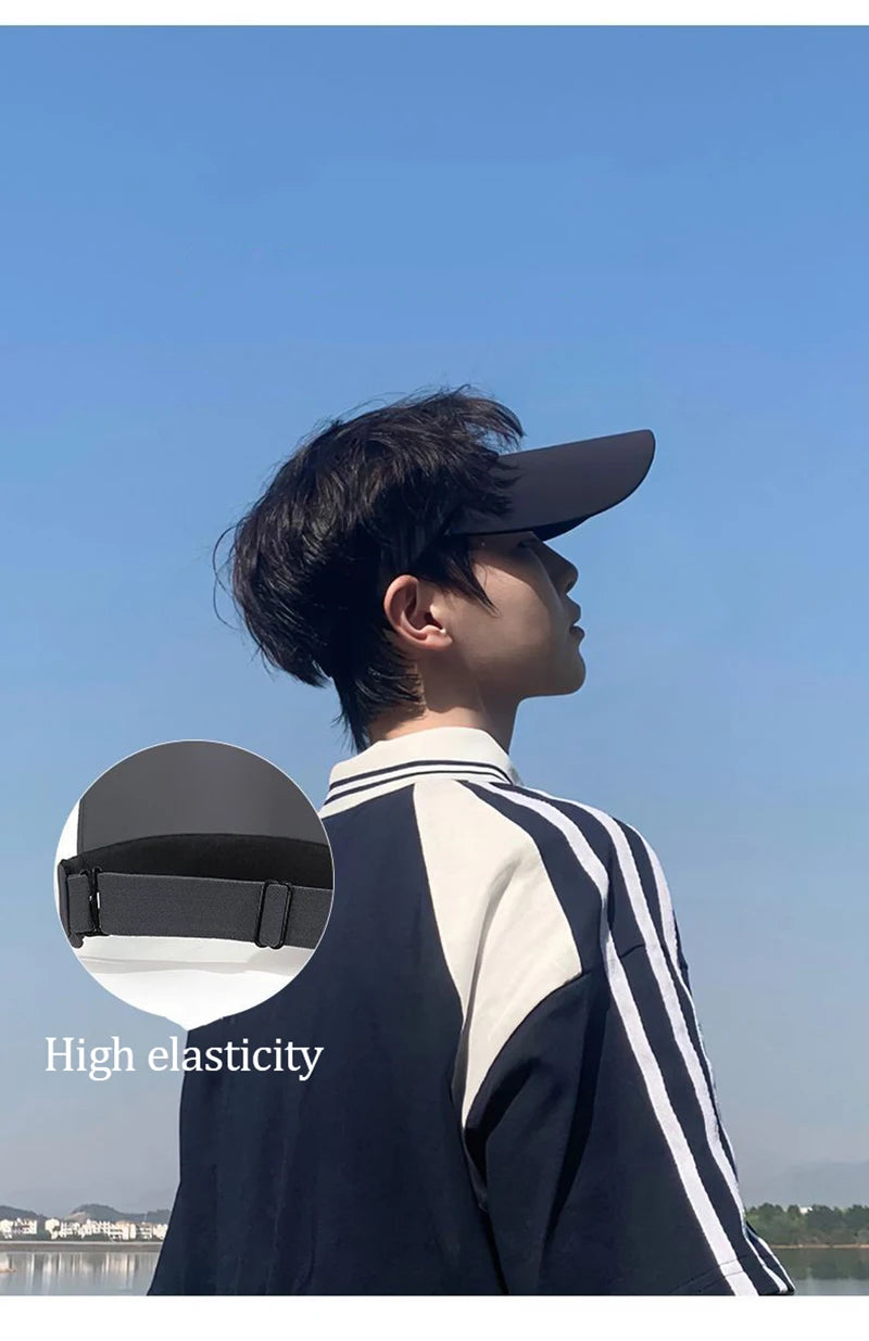 Ice Silk Long Brim Cooling Visor – UV Protection, Stretchy Open-Top Hat | Running, Cycling & Golf | Unisex