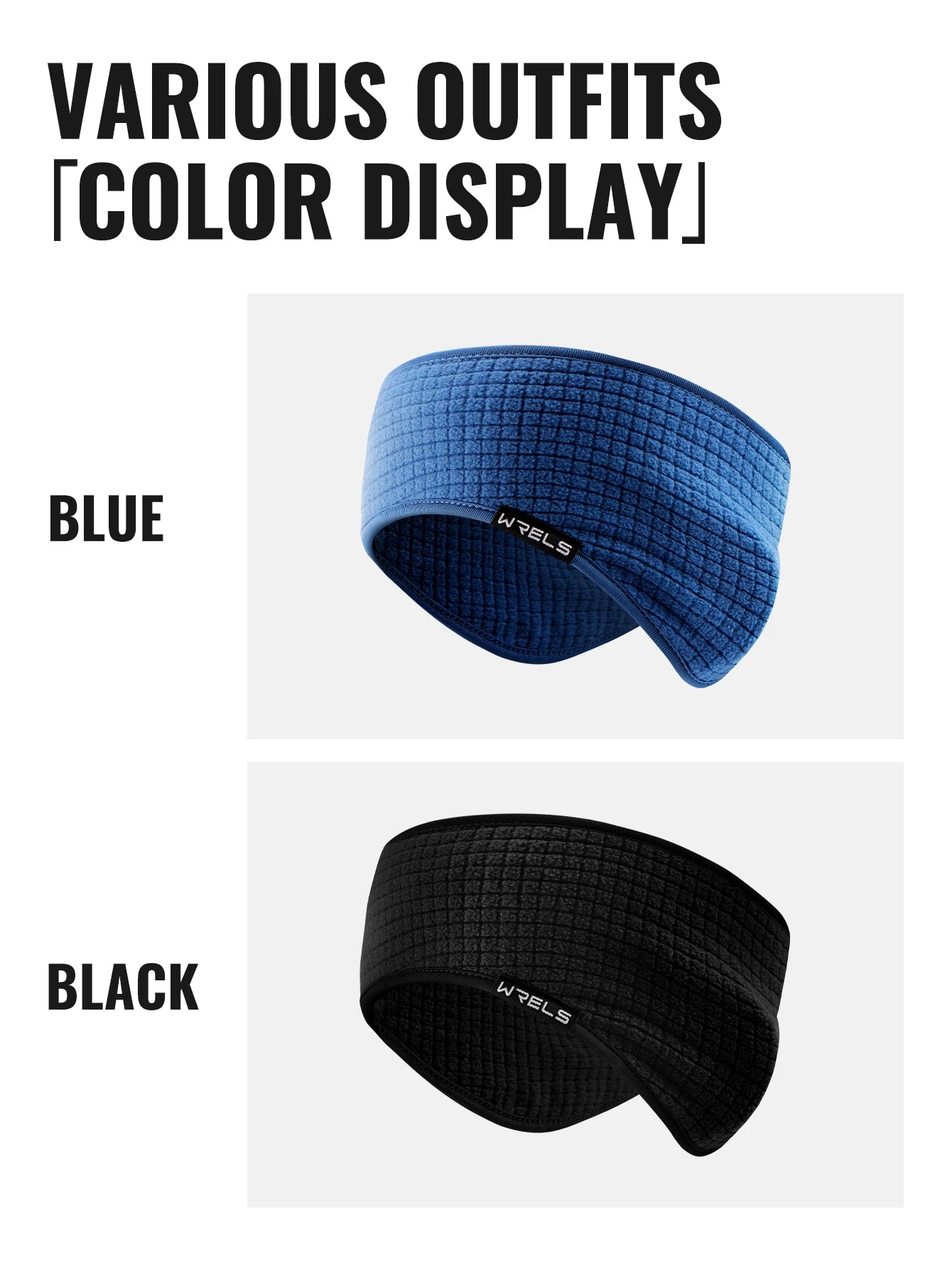 WRELS Fleece Thermal Ear Warmer Headband | Running, Cycling & Hiking