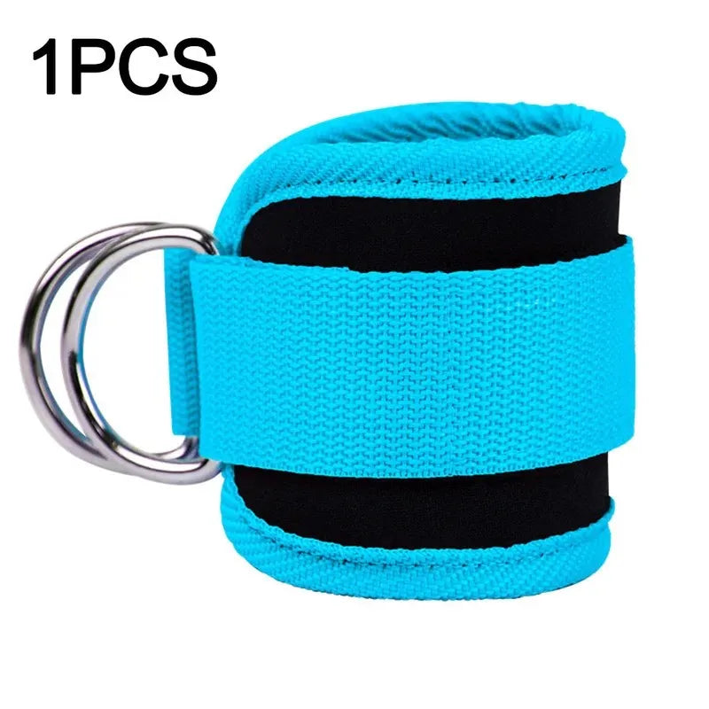 Ankle Strap & Resistance Band Set | Padded Neoprene Cuffs with D-Ring & Colour-Coded Resistance Tubes for Gym & Home Training | RUNGEAR