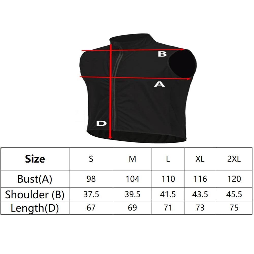 Men's Windproof Running Vest | Lightweight Sleeveless Jacket