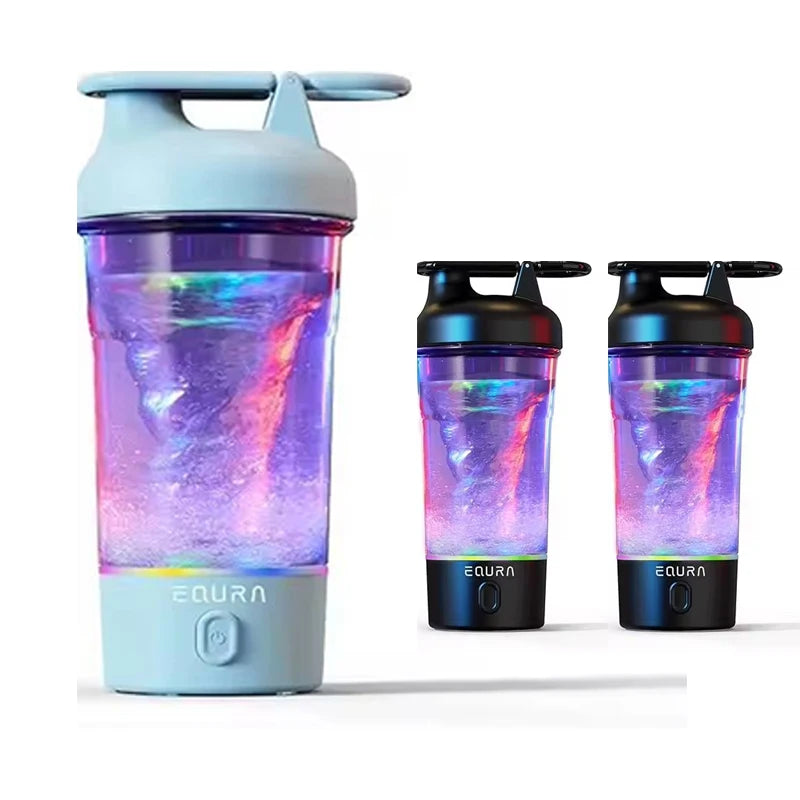 Hydration Gear Accessories: 500ML Portable USB, C Rechargeable Electric Protein Shake Pulse Blender Bottle, BPA Free / Rungear