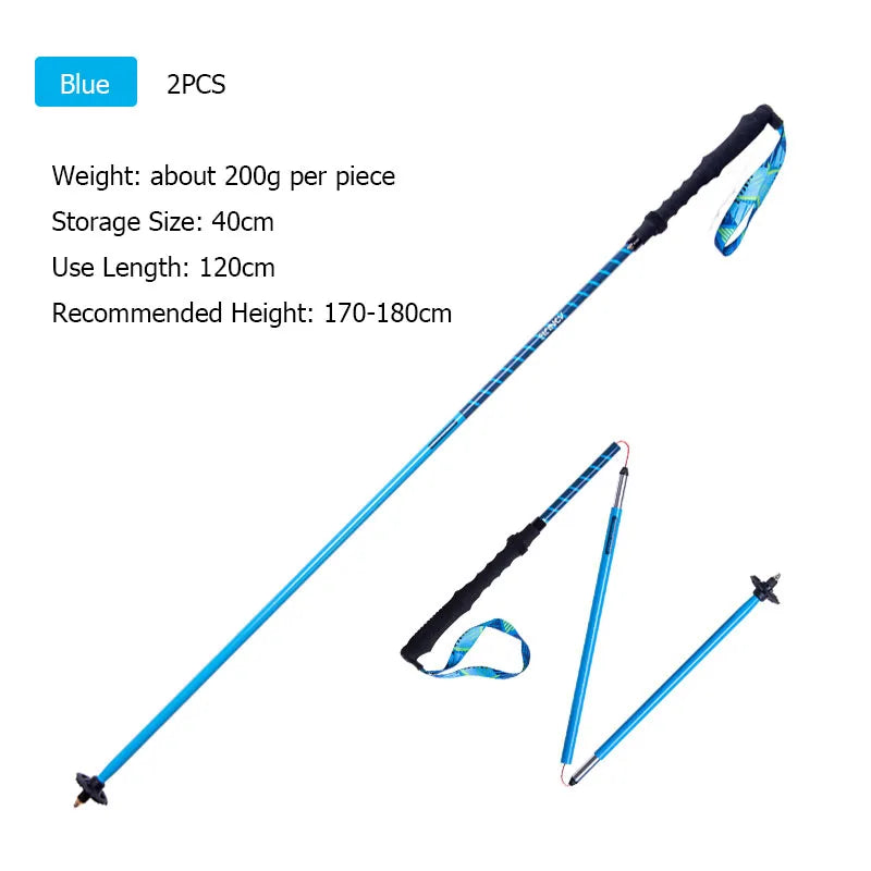 AONIJIE E4202 Lightweight Folding Trekking Pole – Aluminium Alloy Quick Lock Trail Running Stick