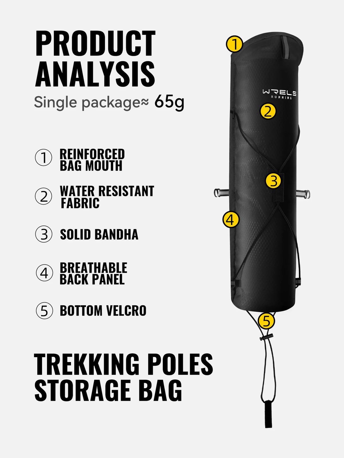 Ultralight Hiking Pole Storage Bag | Waterproof Nylon | Trail Running & Trekking