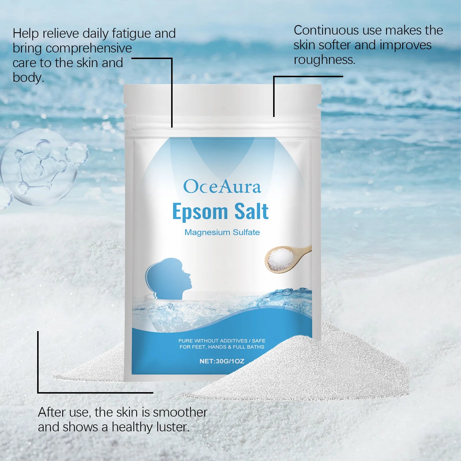 Pure Epsom Salt Recovery Soak | Magnesium Sulfate Bath Salts for Muscle Relief