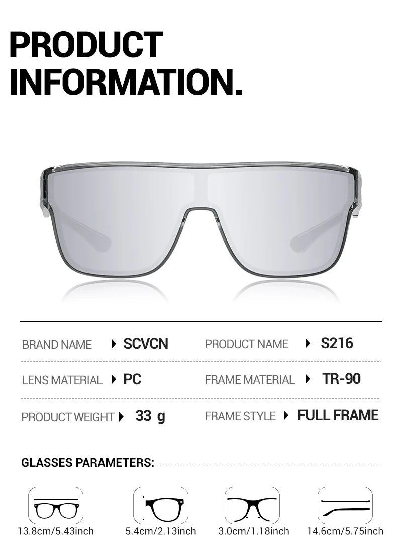 Sunglasses Gear Accessories: SCVCN Unisex Sunglasses for Outdoor Sport UV400 / Rungear