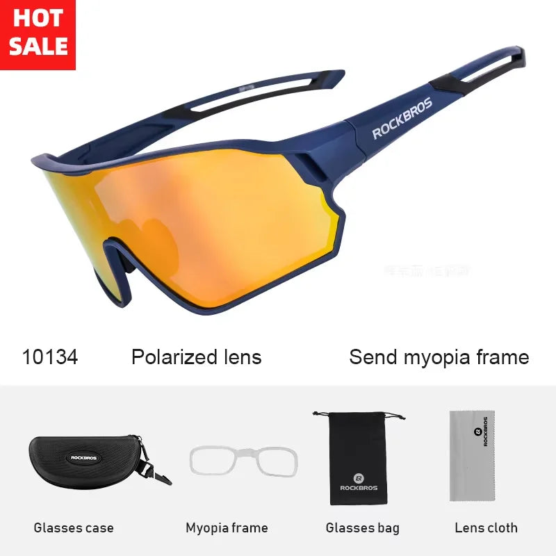 ROCKBROS Polarized Sunglasses – UV400 Photochromic Sports Glasses for Running