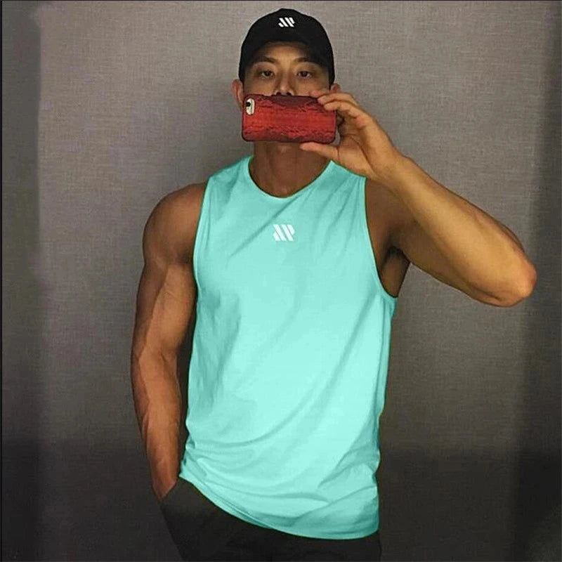 Men's Running Apparel: 2024 Fitness Sleeveless, Mesh, Breathable Sports Tank Top / Rungear