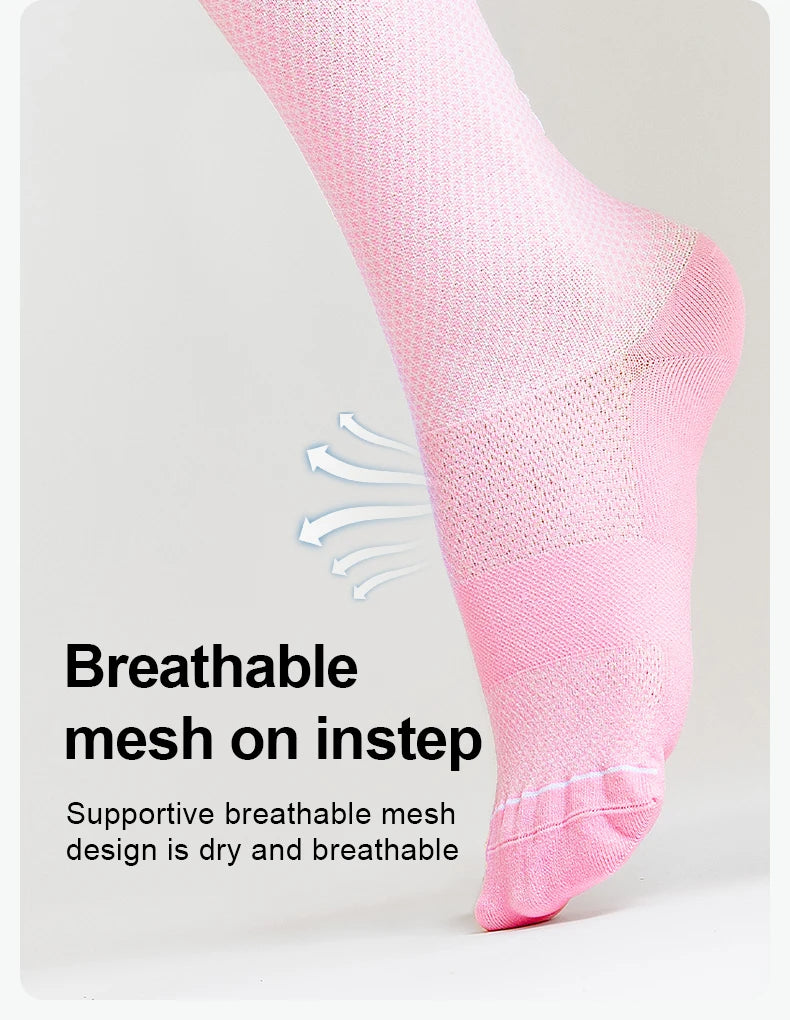 INBIKE Women's Toe-Separated Compression Running Socks | Moisture-Wicking Sport Socks for Running & Hiking
