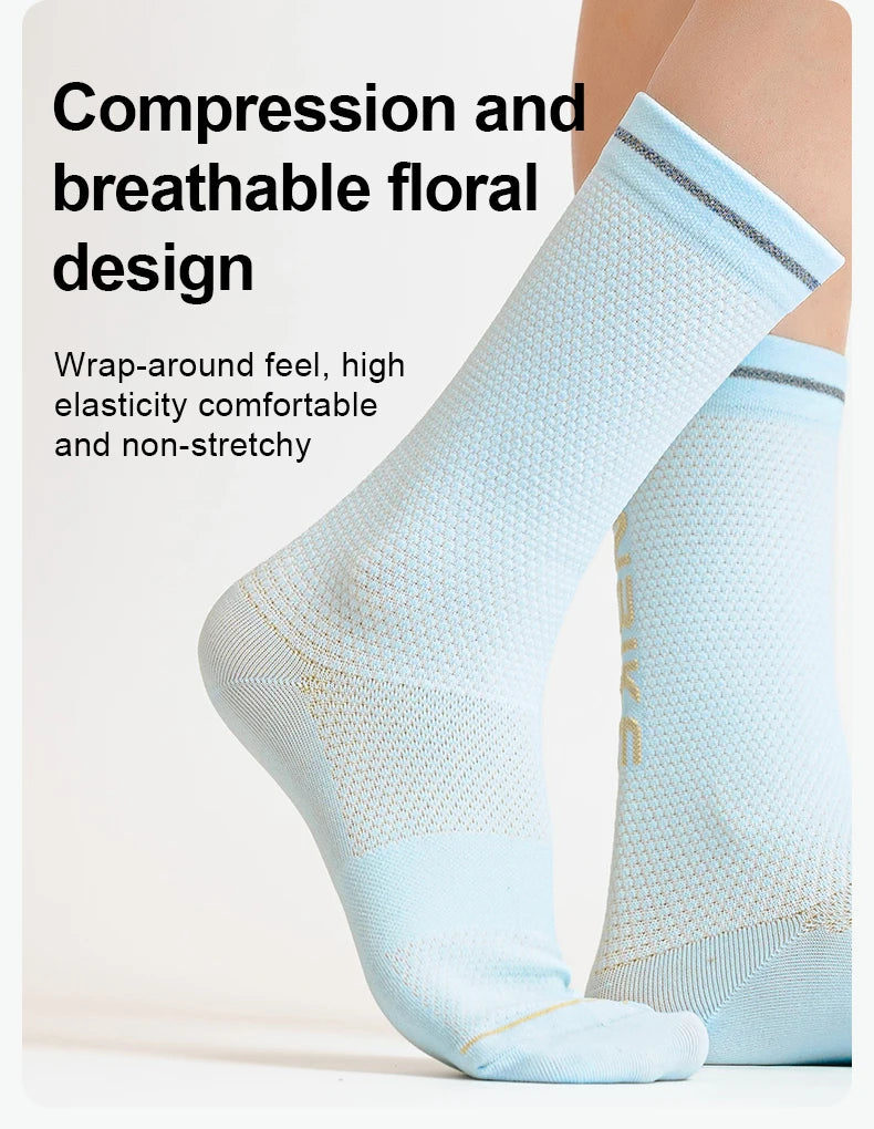 INBIKE Women's Toe-Separated Compression Running Socks | Moisture-Wicking Sport Socks for Running & Hiking