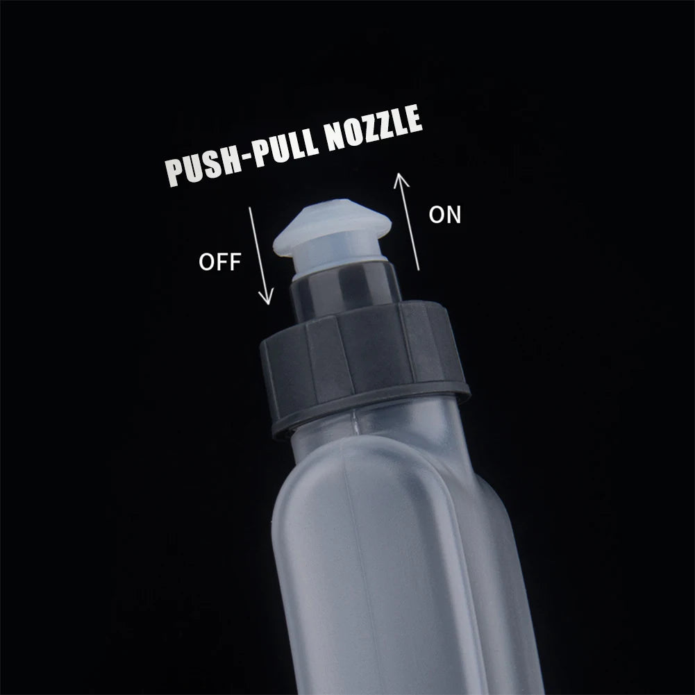 400ml Portable Water Bottle, Flat Kettle Style with Dust Cover for Hiking, Marathon, Running, Walking and Other Outdoor Sports