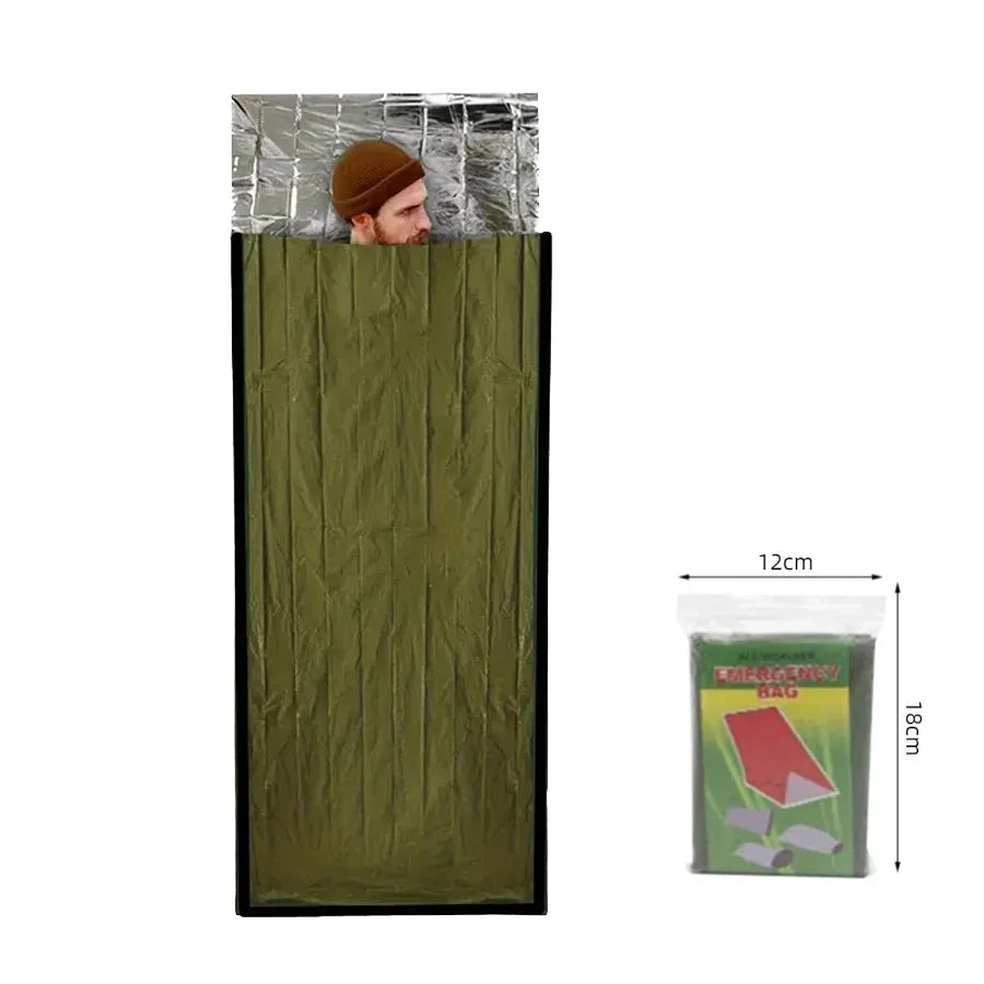 RUNGEAR Emergency Survival Sleeping Bag | Ultralight Aluminium Bivy for Extreme Cold, Trail Running & Disaster Preparedness