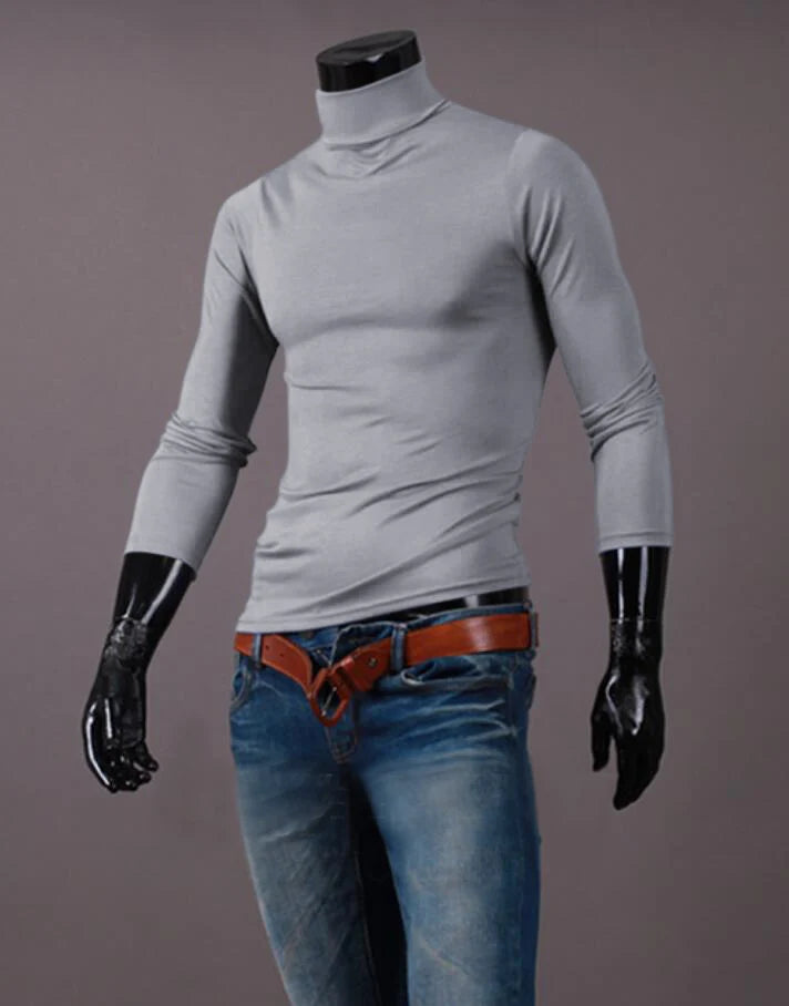Men's Thermal Apparel: Winter High Neck, Slim Fit, Long Sleeved, Thermal Shirt / Rungear