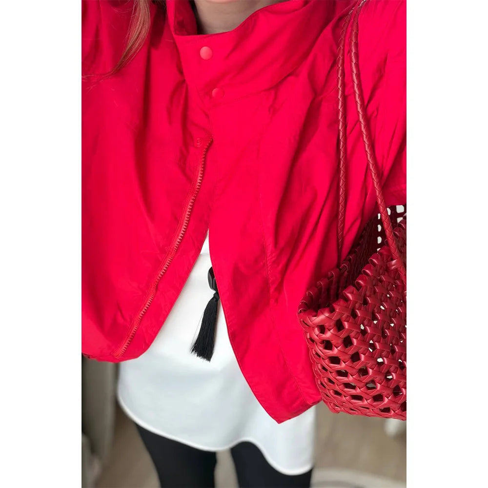 Women's Windbreaker Jackets: Windproof, Stand Collar, Casual, Hooded Thin Windbreaker Jacket / Rungear