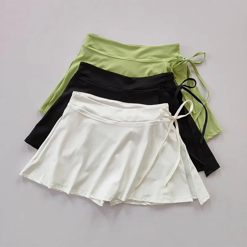 Women's 2-in-1 High-Waist Sports Skirt – Running, Tennis, Golf & Yoga Skort with Shorts