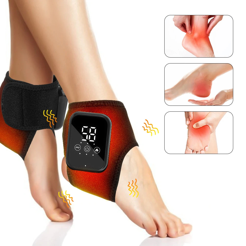 Electric Heating Wrist Brace Vibration Massage Hot Compress Ankle Wrap And Hand Protector Rechargeable Wristband