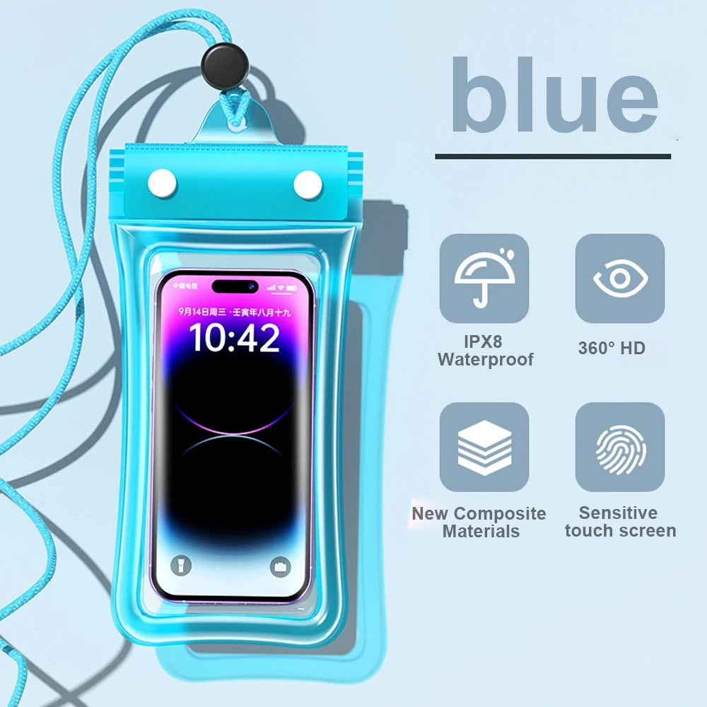 Waterproof Phone Case Dry Bag | IPX8 Floating Pouch with Lanyard for Swimming & Outdoors