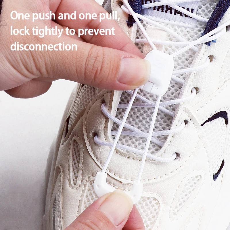 Sports Shoe Accessories: 1 PR Round No-Tie, Quality Elastic, Adjustable Shoelaces / Rungear