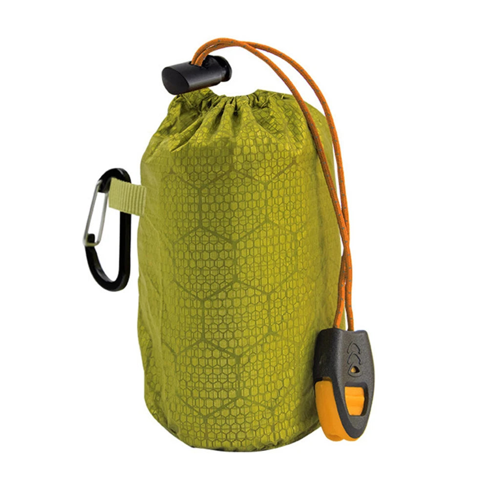 RUNGEAR Emergency Thermal Survival Sleeping Bag | Waterproof PE Aluminium Bivy Sack for Trail Running, Hiking & Camping