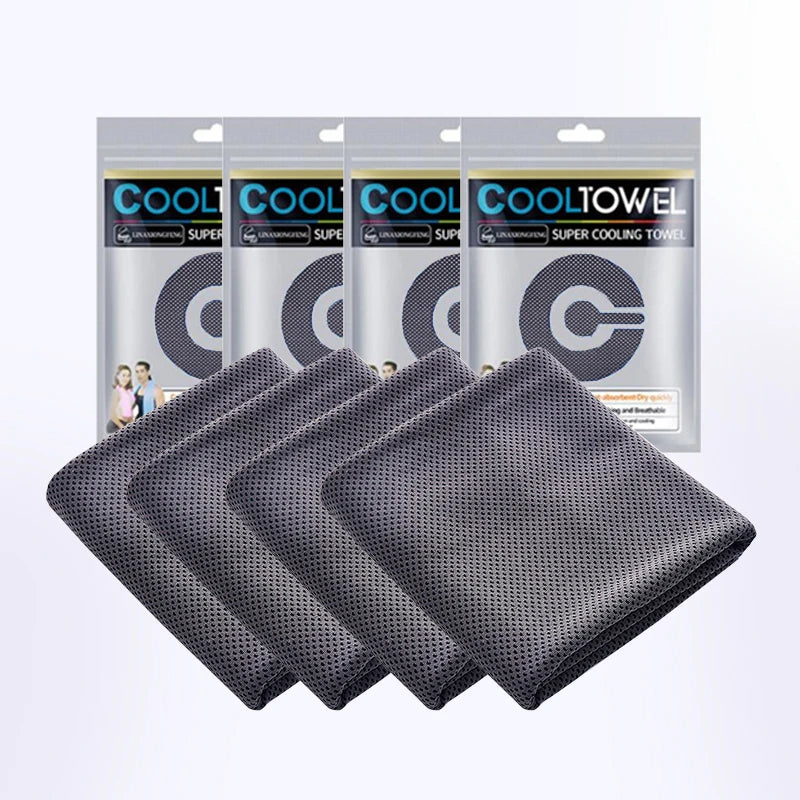 Cooling Towels 4-Pack | Microfibre, Soft & Breathable | 90×30cm | RUNGEAR